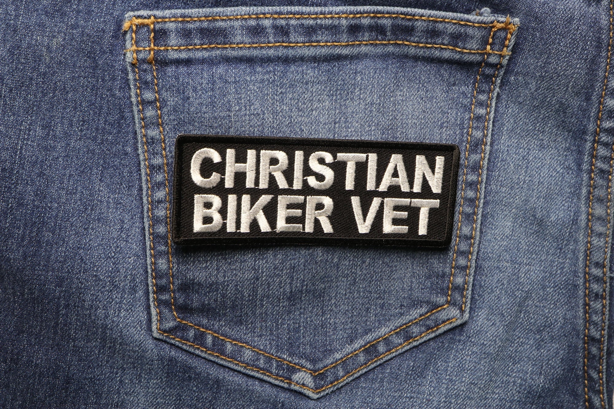Christian Biker Patch - A Strong Representation of Faith (  4 x 3  inches )